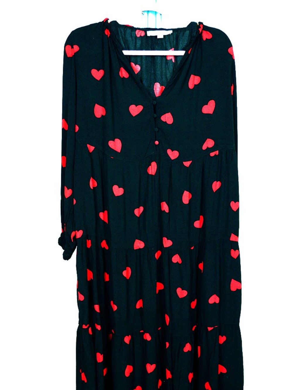 Loft Hearts Midi Dress Size M